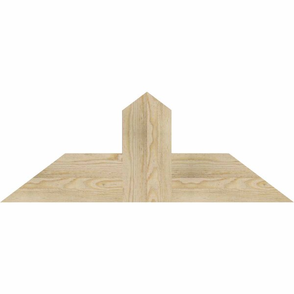 Ekena Millwork Portland Rough Sawn Timber Gable Bracket, Douglas Fir, 36"W x 13"H x 2"D x 6"F, 9/12 Pitch GBW036X13X0206POR00RDF - main
